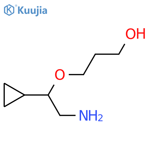 3-(2-amino-1-cyclopropylethoxy)propan-1-ol structure