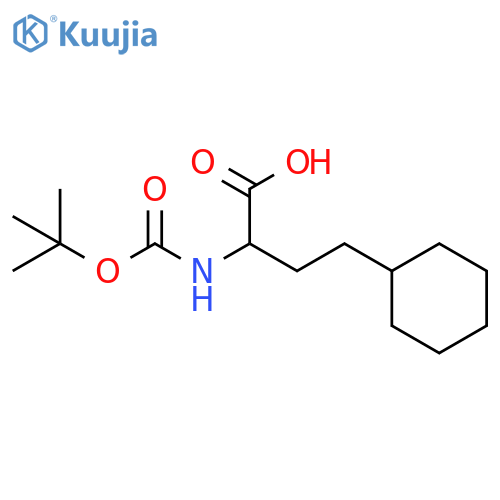2-{(tert-butoxy)carbonylamino}-4-cyclohexylbutanoic acid structure