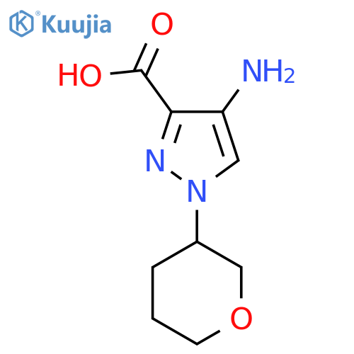 4-amino-1-(oxan-3-yl)-1H-pyrazole-3-carboxylic acid structure