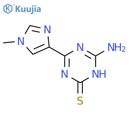 1,3,5-Triazine-2(1H)-thione, 6-amino-4-(1-methyl-1H-imidazol-4-yl)- structure