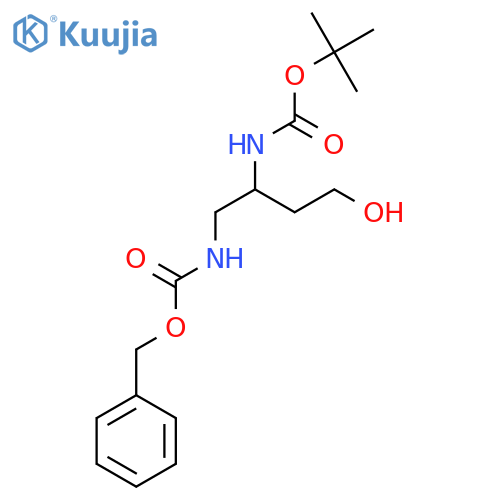 Benzyl N-[4-hydroxy-2-[(2-methylpropan-2-yl)oxycarbonylamino]butyl]carbamate structure