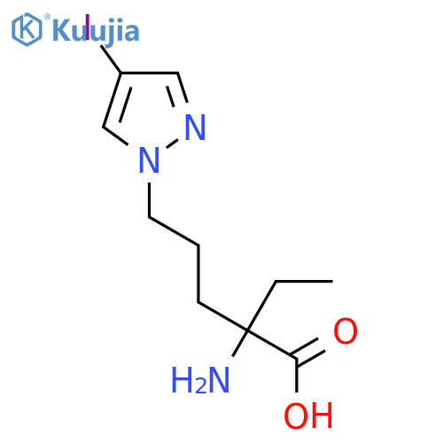 2-amino-2-ethyl-5-(4-iodo-1H-pyrazol-1-yl)pentanoic acid structure