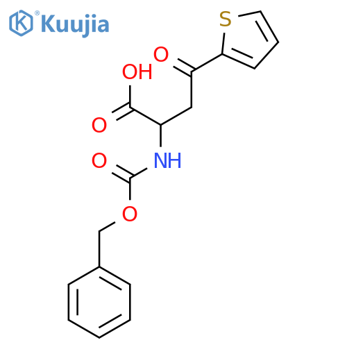 2-{(benzyloxy)carbonylamino}-4-oxo-4-(thiophen-2-yl)butanoic acid structure