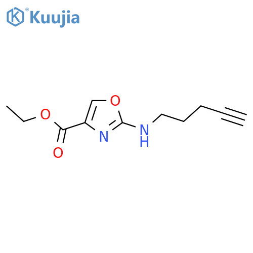 ethyl 2-(pent-4-yn-1-yl)amino-1,3-oxazole-4-carboxylate structure