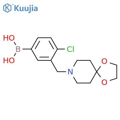 (3-(1,4-Dioxa-8-azaspiro4.5decan-8-ylmethyl)-4-chlorophenyl)boronic acid structure