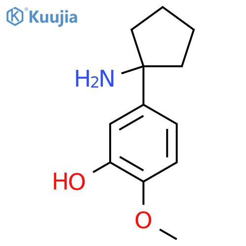 5-(1-aminocyclopentyl)-2-methoxyphenol structure