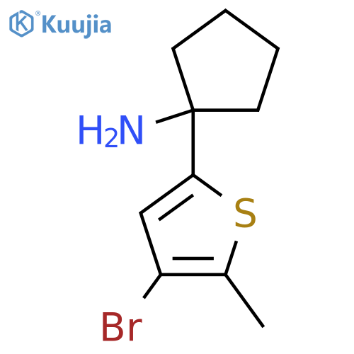 1-(4-bromo-5-methylthiophen-2-yl)cyclopentan-1-amine structure