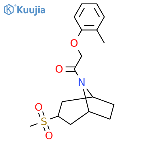 1-{3-methanesulfonyl-8-azabicyclo3.2.1octan-8-yl}-2-(2-methylphenoxy)ethan-1-one structure