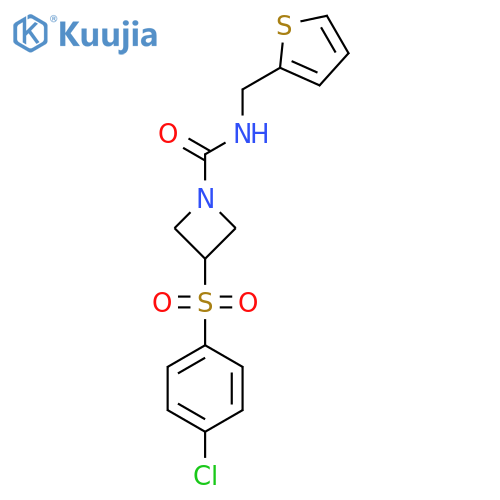 3-(4-chlorobenzenesulfonyl)-N-(thiophen-2-yl)methylazetidine-1-carboxamide structure