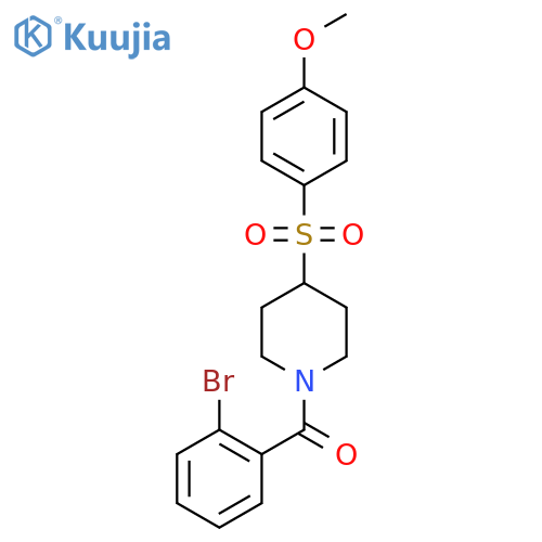 1-(2-bromobenzoyl)-4-(4-methoxybenzenesulfonyl)piperidine structure