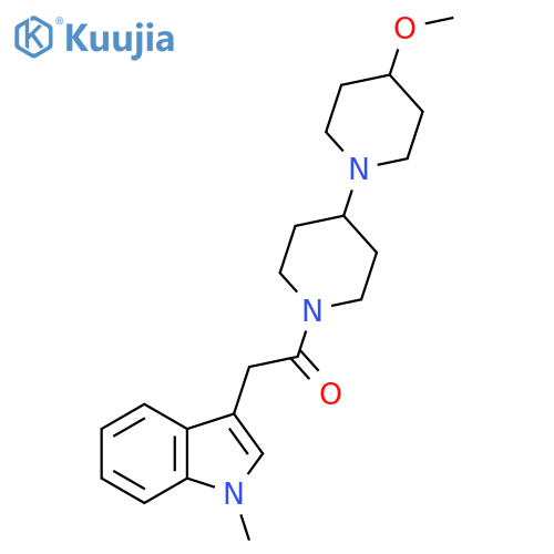 1-{4-methoxy-1,4'-bipiperidine-1'-yl}-2-(1-methyl-1H-indol-3-yl)ethan-1-one structure