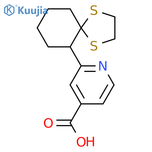 2-(1,4-Dithiaspiro[4.5]decan-6-yl)isonicotinic acid structure