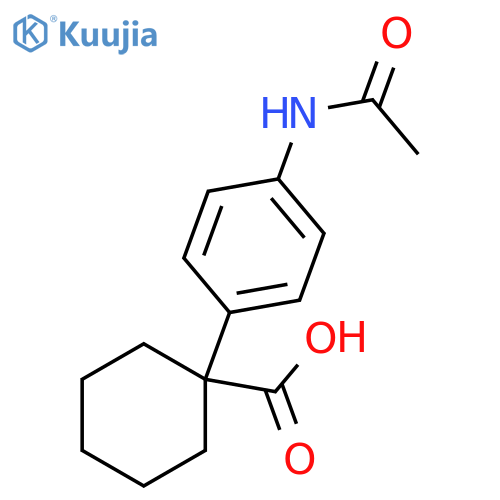 1-(4-acetamidophenyl)cyclohexane-1-carboxylic acid structure
