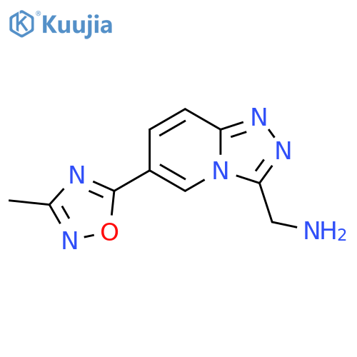 {[6-(3-methyl-1,2,4-oxadiazol-5-yl)[1,2,4]triazolo[4,3-a]pyridin-3-yl]methyl}amine structure