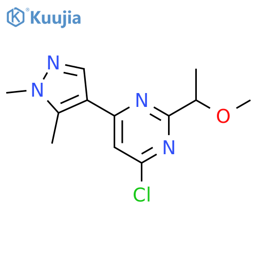4-Chloro-6-(1,5-dimethyl-1H-pyrazol-4-yl)-2-(1-methoxy-ethyl)-pyrimidine structure