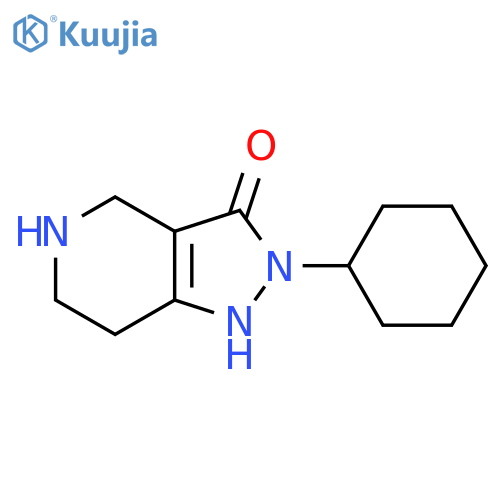 2-Cyclohexyl-4,5,6,7-tetrahydro-2H-pyrazolo[4,3-c]pyridin-3-ol structure