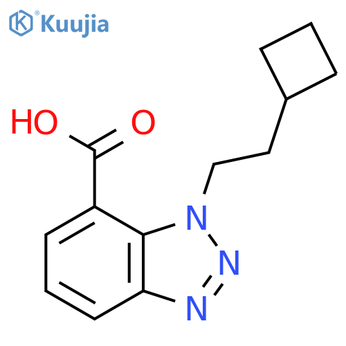 1-(2-cyclobutylethyl)-1H-1,2,3-benzotriazole-7-carboxylic acid structure