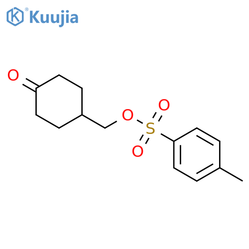 Cyclohexanone,4-[[[(4-methylphenyl)sulfonyl]oxy]methyl]- structure