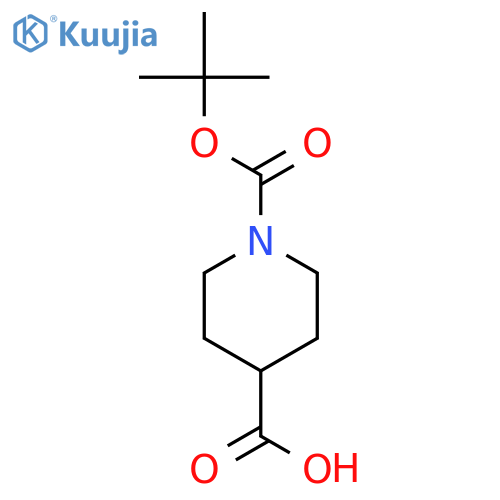 1-(Tert-butoxycarbonyl)piperidine-4-carboxylid acid structure