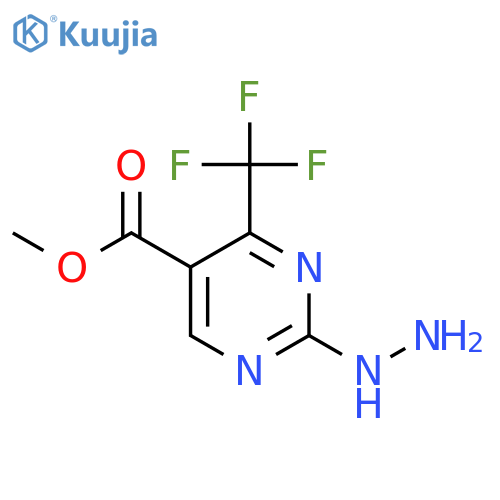 Methyl 2-hydrazinyl-4-(trifluoromethyl)pyrimidine-5-carboxylate structure