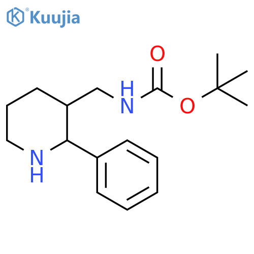 tert-butyl N-(2-phenylpiperidin-3-yl)methylcarbamate structure