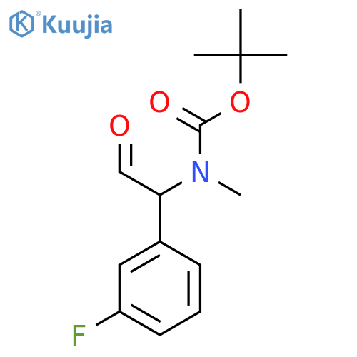 tert-butyl N-1-(3-fluorophenyl)-2-oxoethyl-N-methylcarbamate structure