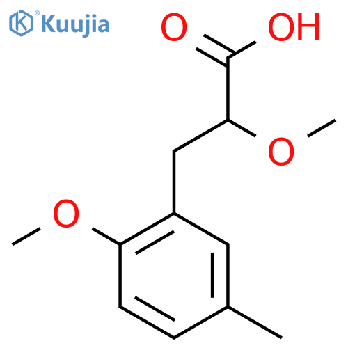 2-methoxy-3-(2-methoxy-5-methylphenyl)propanoic acid structure