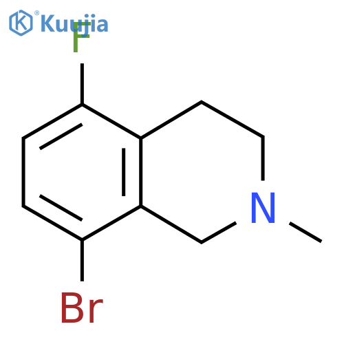 8-Bromo-5-fluoro-2-methyl-1,2,3,4-tetrahydroisoquinoline structure