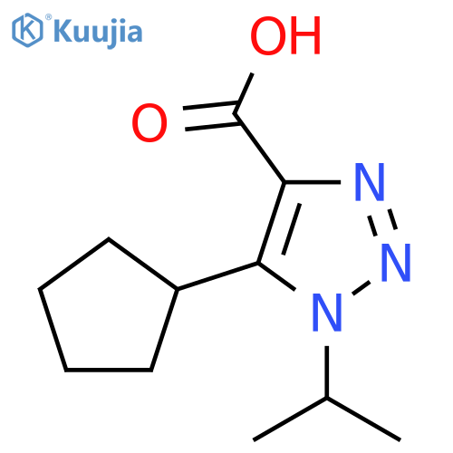 5-Cyclopentyl-1-(propan-2-yl)-1H-1,2,3-triazole-4-carboxylic acid structure