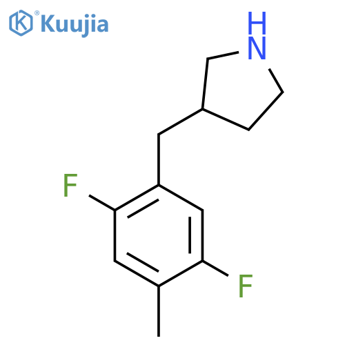 3-(2,5-difluoro-4-methylphenyl)methylpyrrolidine structure