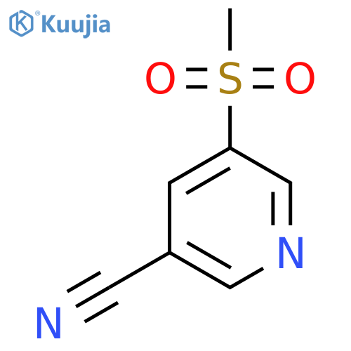 5-(methylsulfonyl)-3-Pyridinecarbonitrile structure
