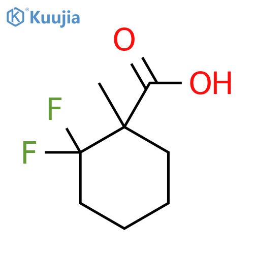 2,2-Difluoro-1-methylcyclohexane-1-carboxylic acid structure