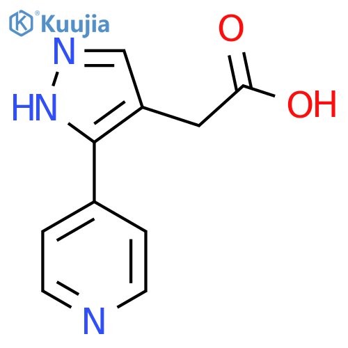 2-(3-(Pyridin-4-yl)-1H-pyrazol-4-yl)acetic acid structure