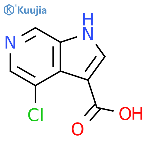 4-chloro-1H-pyrrolo[2,3-c]pyridine-3-carboxylic acid structure