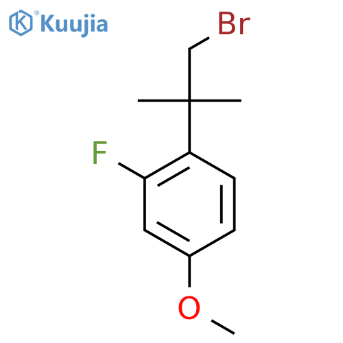 1-(1-bromo-2-methylpropan-2-yl)-2-fluoro-4-methoxybenzene structure