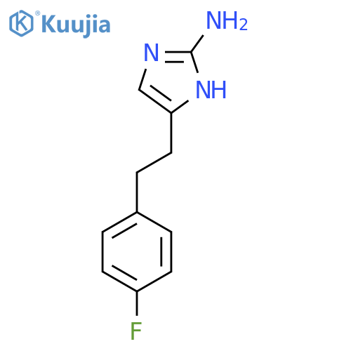 5-2-(4-fluorophenyl)ethyl-1H-imidazol-2-amine structure