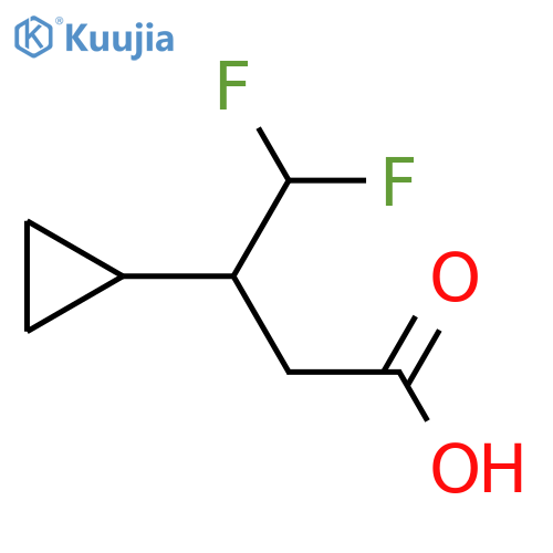 3-cyclopropyl-4,4-difluorobutanoic acid structure