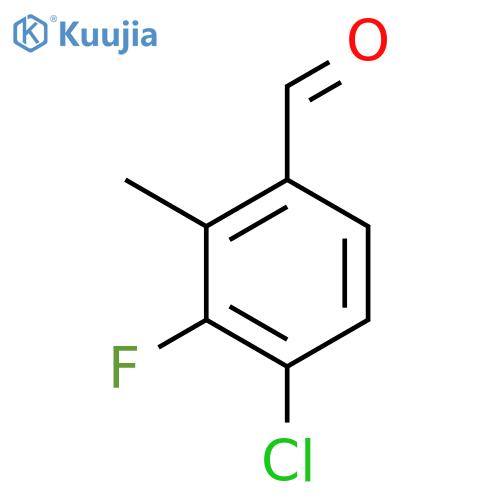 4-Chloro-3-fluoro-2-methylbenzaldehyde structure
