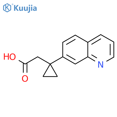 2-1-(quinolin-7-yl)cyclopropylacetic acid structure