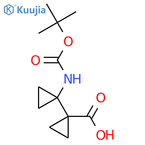 1'-(tert-Butoxycarbonyl)amino-1,1'-bi(cyclopropyl)-1-carboxylic acid structure