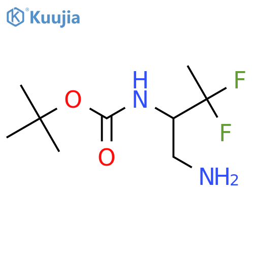 tert-butyl N-(1-amino-3,3-difluorobutan-2-yl)carbamate structure