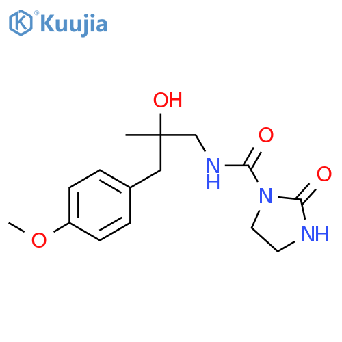 N-[2-hydroxy-3-(4-methoxyphenyl)-2-methylpropyl]-2-oxoimidazolidine-1-carboxamide structure