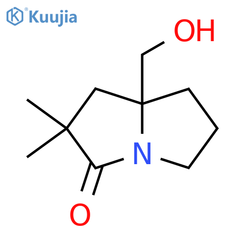 8-(hydroxymethyl)-2,2-dimethyl-1,5,6,7-tetrahydropyrrolizin-3-one structure