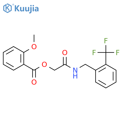 ({[2-(trifluoromethyl)phenyl]methyl}carbamoyl)methyl 2-methoxybenzoate structure