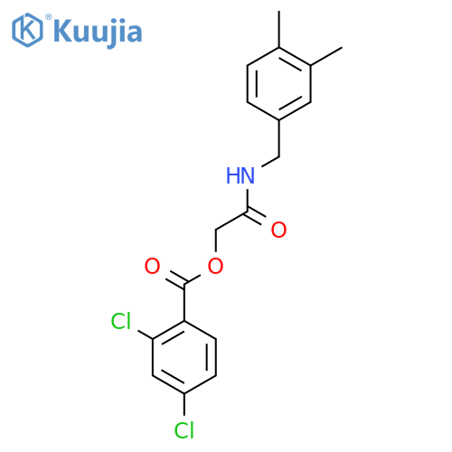 {[(3,4-Dimethylphenyl)methyl]carbamoyl}methyl 2,4-dichlorobenzoate structure