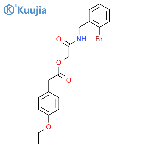 {[(2-Bromophenyl)methyl]carbamoyl}methyl 2-(4-ethoxyphenyl)acetate structure