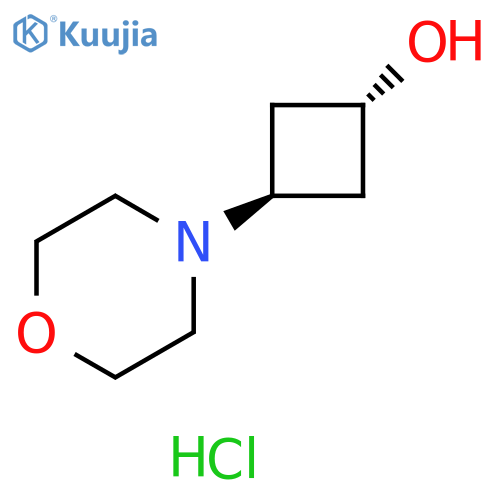 trans-3-(morpholin-4-yl)cyclobutan-1-ol hydrochloride structure