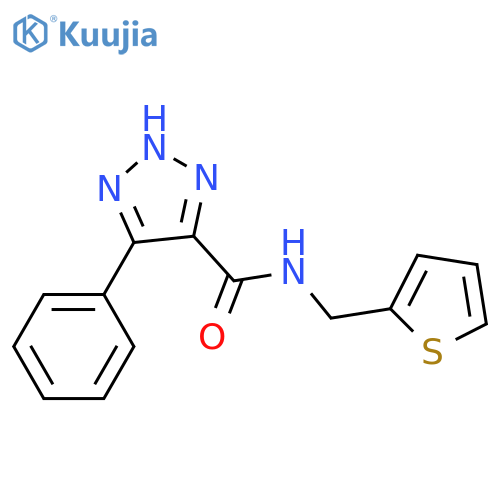4-phenyl-N-[(thiophen-2-yl)methyl]-1H-1,2,3-triazole-5-carboxamide structure