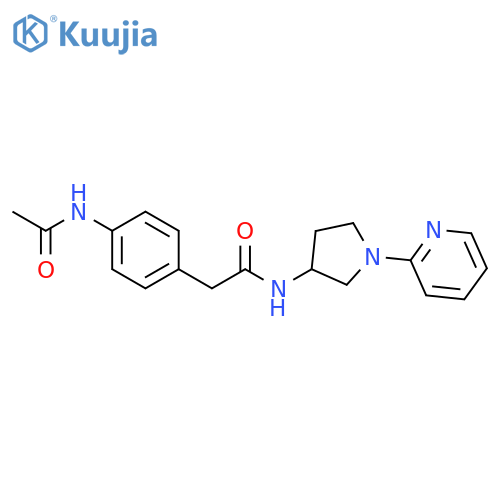 4-(Acetylamino)-N-[1-(2-pyridinyl)-3-pyrrolidinyl]benzeneacetamide structure