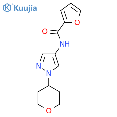 N-(1-Tetrahydro-2H-pyran-4-yl-1H-pyrazol-4-yl)-2-furamide structure